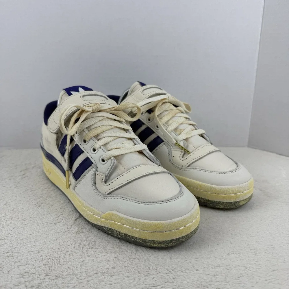 Adidas Originals Forum 84 Low Mens Size‎ 7.5 White Purple Sneaker Shoes HP9542
